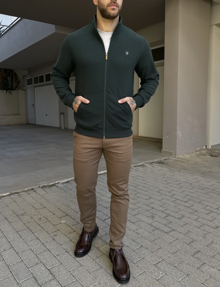 Everbest ανδρική Plus Size κυπαρισσί ζακέτα με ριπ ύφασμα 251039K φωτογραφία